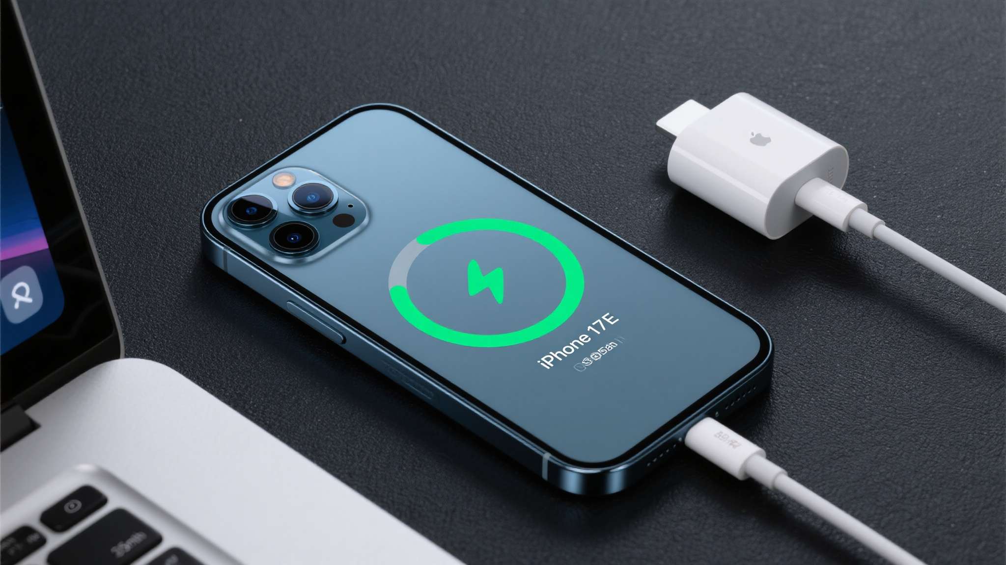 续航的另一面是补电效率。iPhone 17e在有线快充方面有所提速，支持更高功率
